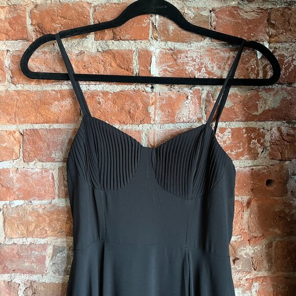 XS | Lulu's | NWT | Cause for Commotion Black Pleated Bustier Maxi Dress - Picture 5 of 10